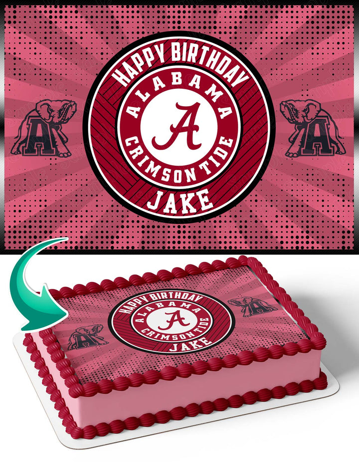 Alabama Crimson Tide A Edible Cake Toppers