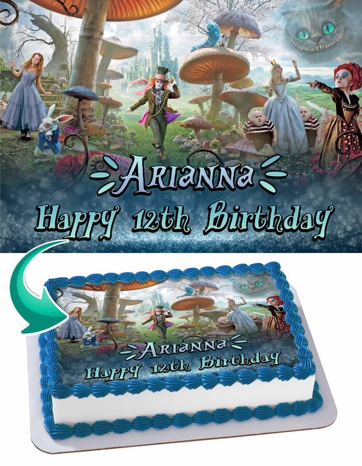 Alice in Wonderland Edible Cake Toppers