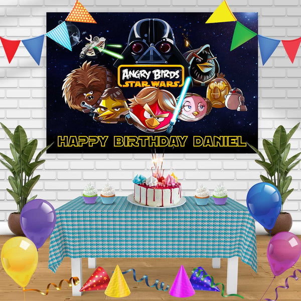 Angry Birds Star Wars Birthday Banner Personalized Party Backdrop Decoration