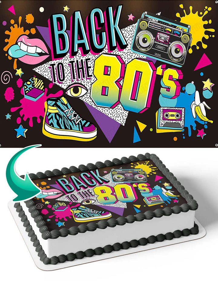 Back To 80s Edible Cake Toppers