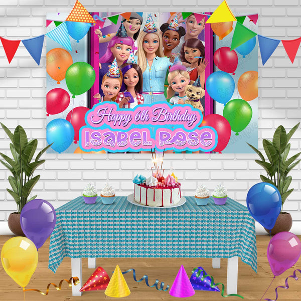 Barbie Dreamhouse Adventures Birthday Banner Personalized Party Backdrop Decoration