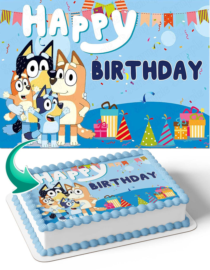 Bluey Bingo BB Edible Cake Toppers