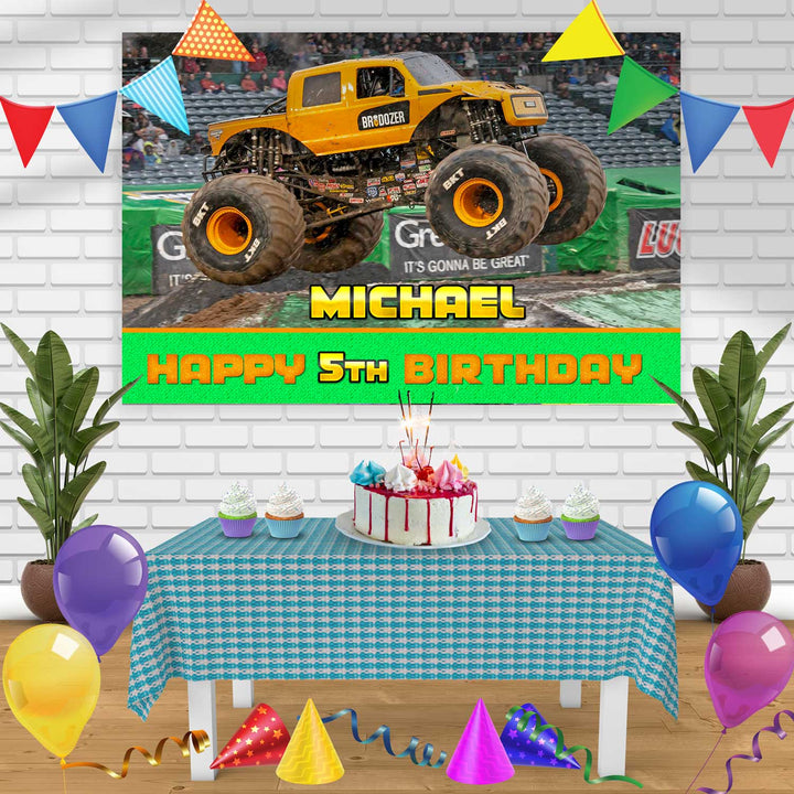BRODOZER Birthday Banner Personalized Party Backdrop Decoration