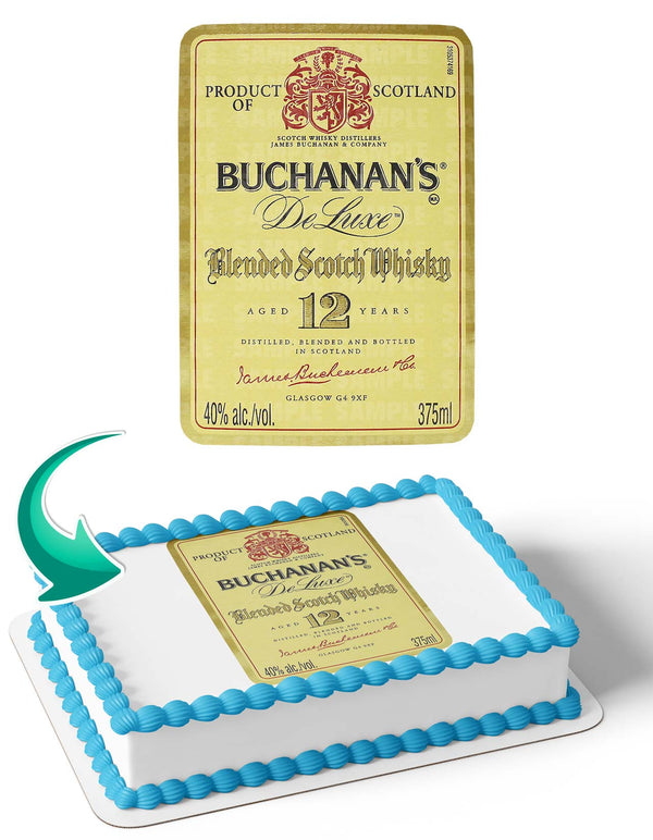 Buchanans Blended Scotch Whisky Edible Cake Toppers