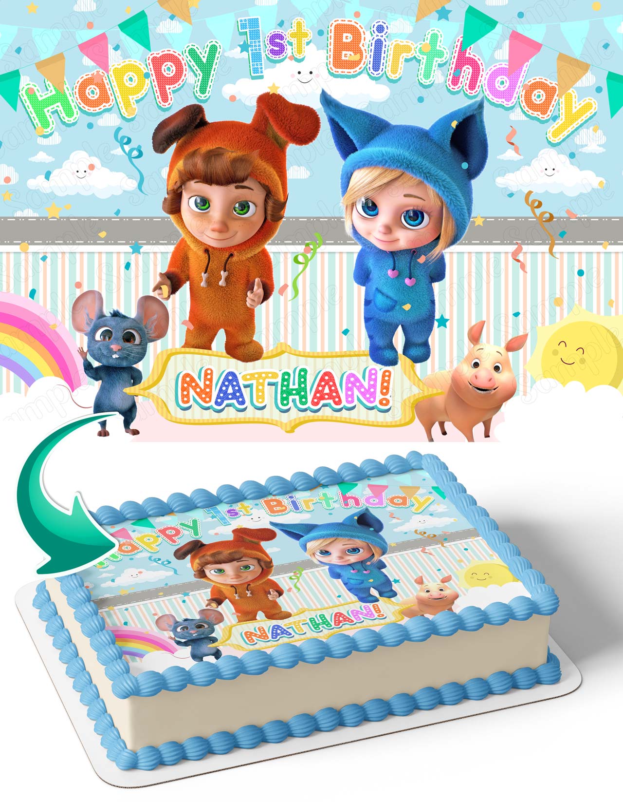 Cartoon Dave And Ava Edible Cake Toppers Ediblecaketopper cartoon-dave-and-ava-edible-cake-toppers-ediblecaketopper