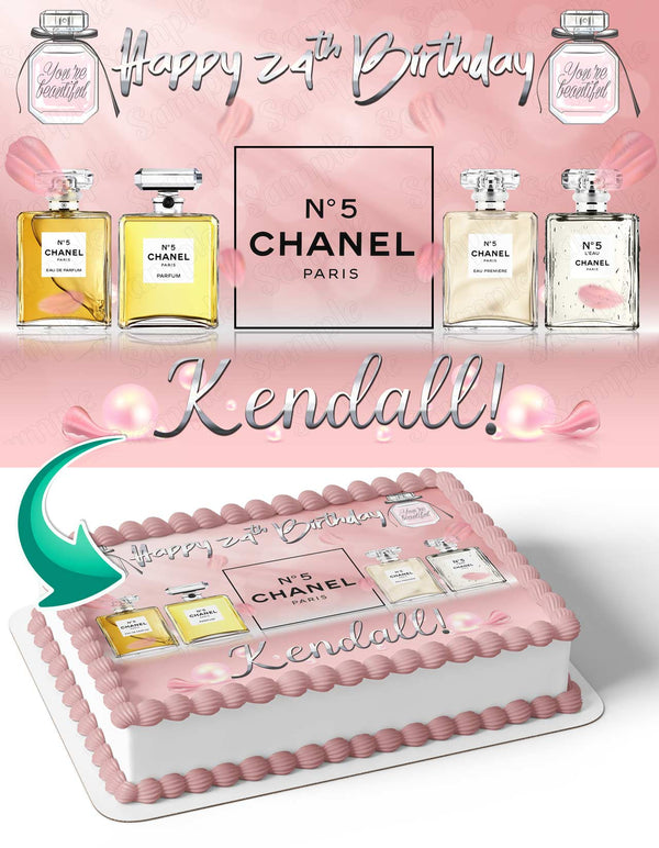 Chanel no 5 Edible Cake Toppers
