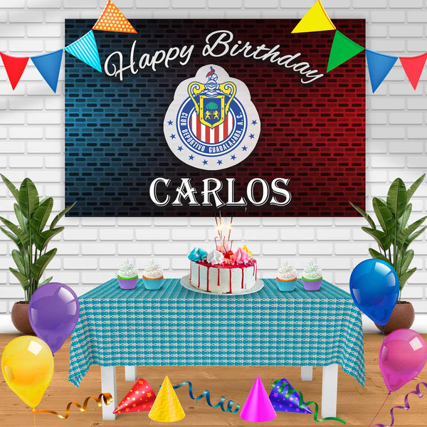 Chivas Guadalajara Birthday Banner Personalized Party Backdrop Decoration