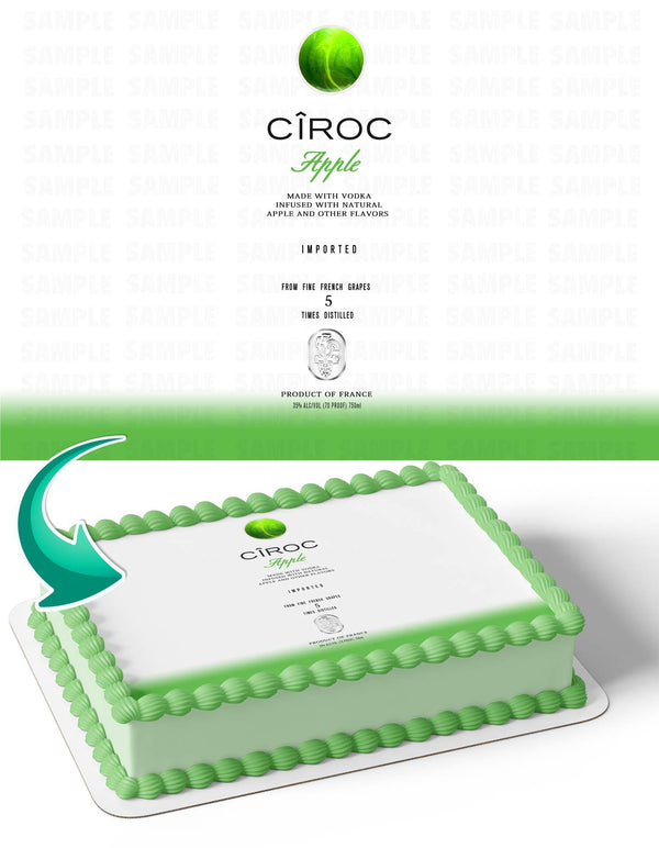 Ciroc Apple Vodka Edible Cake Toppers