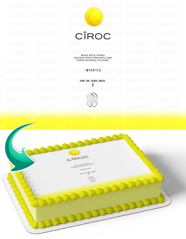 Ciroc Pineapple Vodka Edible Cake Toppers