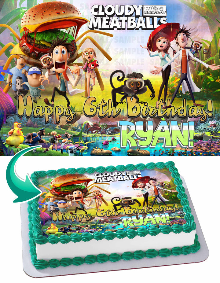 Cloudy With A Chance of Meatballs Edible Cake Toppers