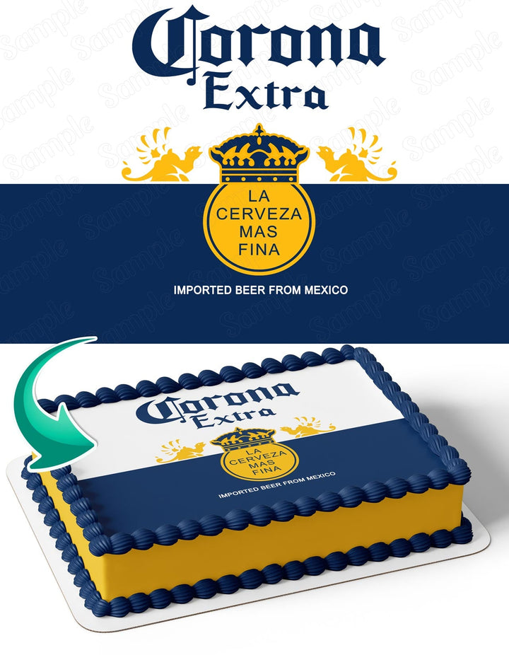 Corona Extra Label Edible Cake Toppers