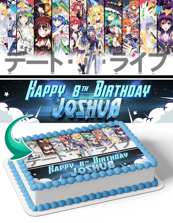 Date A Live Anime Edible Cake Toppers