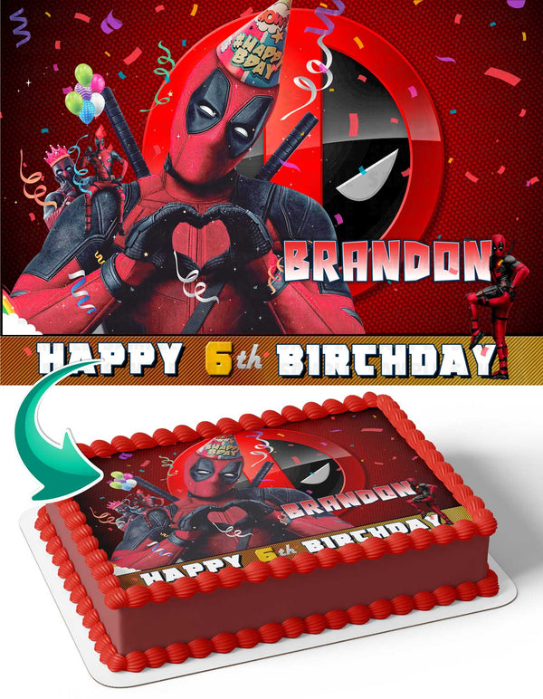 Deadpool Edible Cake Toppers