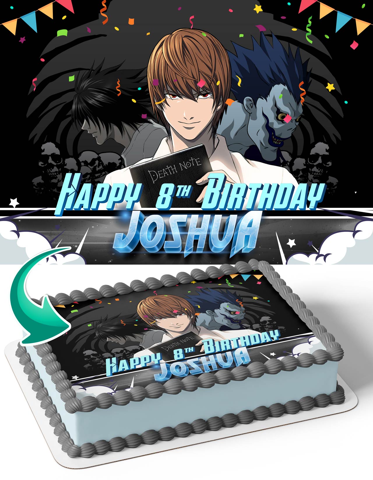 Death Note Anime DN Edible Cake Toppers – Ediblecaketopper