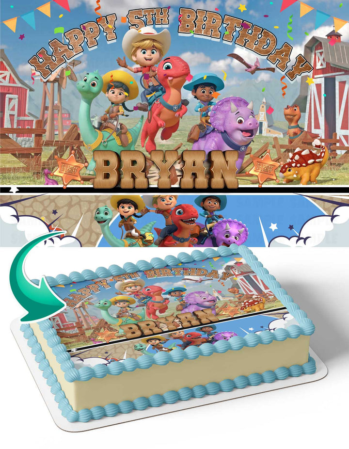 Dino Ranch Edible Cake Toppers Ediblecaketopper Dino Ranch Edible Cake Toppers Ediblecaketopper