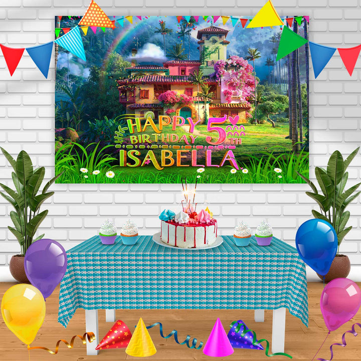 Disney Encanto Home House Birthday Banner Personalized Party Backdrop Decoration