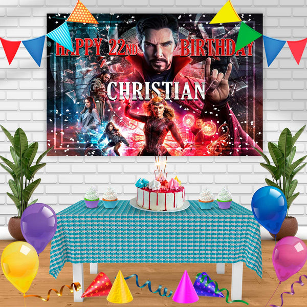 Doctor Strange In The Multiverse Of Madness Birthday Banner Personalized Party Backdrop Decoration