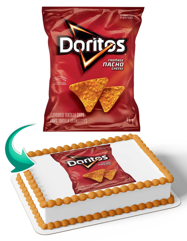 DORITOS Nacho Cheese Cake Deco Wrap Edible Cake Toppers