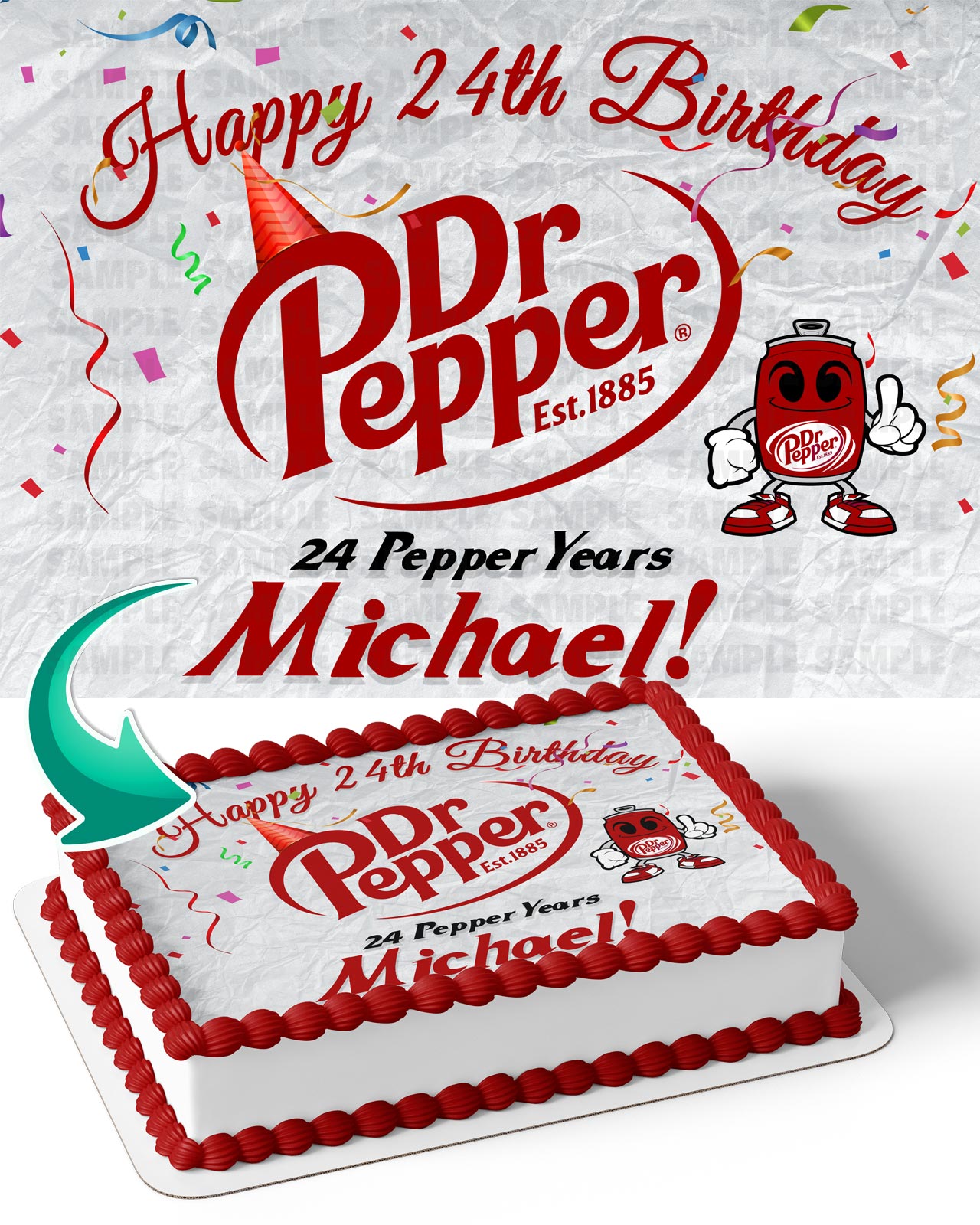 Dr Pepper Edible Cake Toppers – Ediblecaketopper