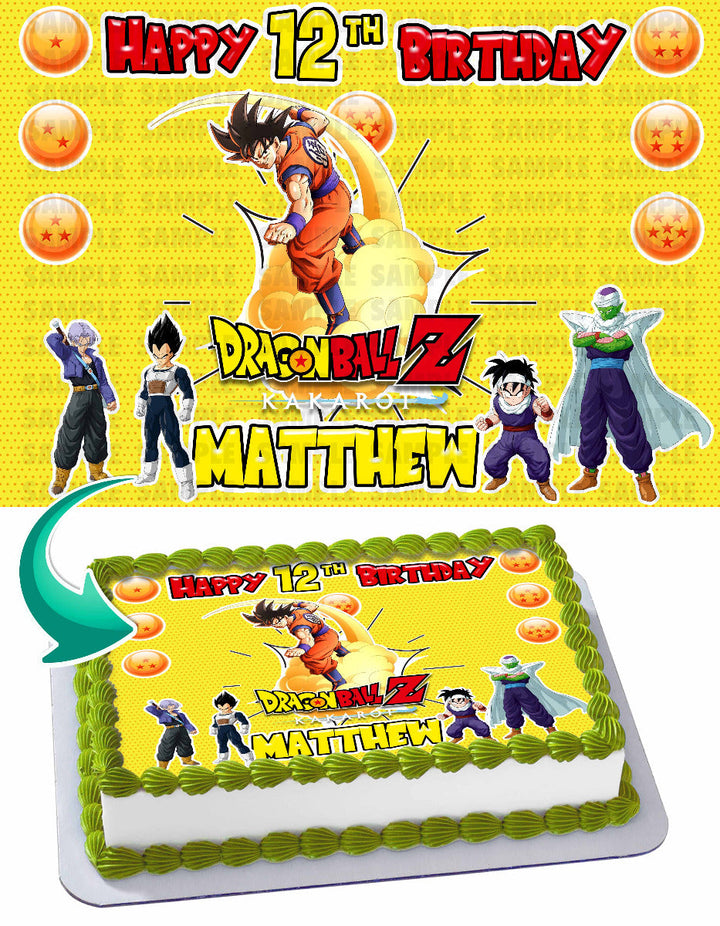 Dragon Ball Z Kakarot Edible Cake Toppers