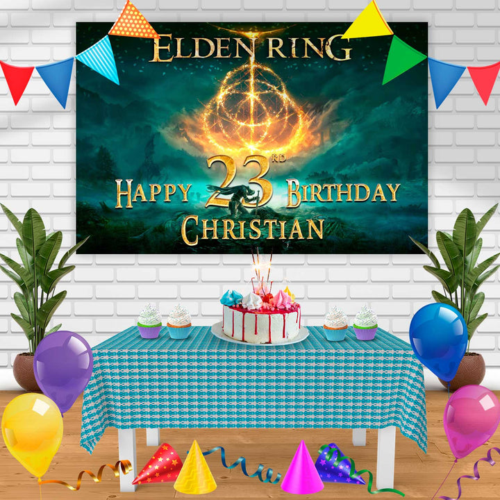 Elder Ring Birthday Banner Personalized Party Backdrop Decoration