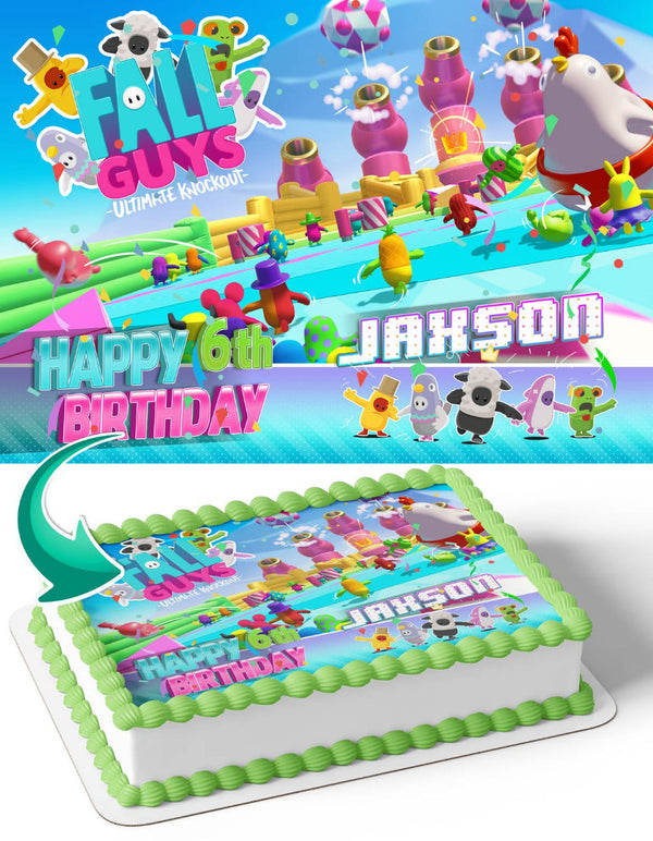 Fall Guys Ultimate Knockout FGU Edible Cake Toppers