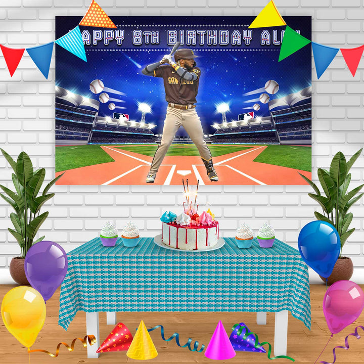 Fernando Tatis Jr San Diego Padres Birthday Banner Personalized Party Backdrop Decoration