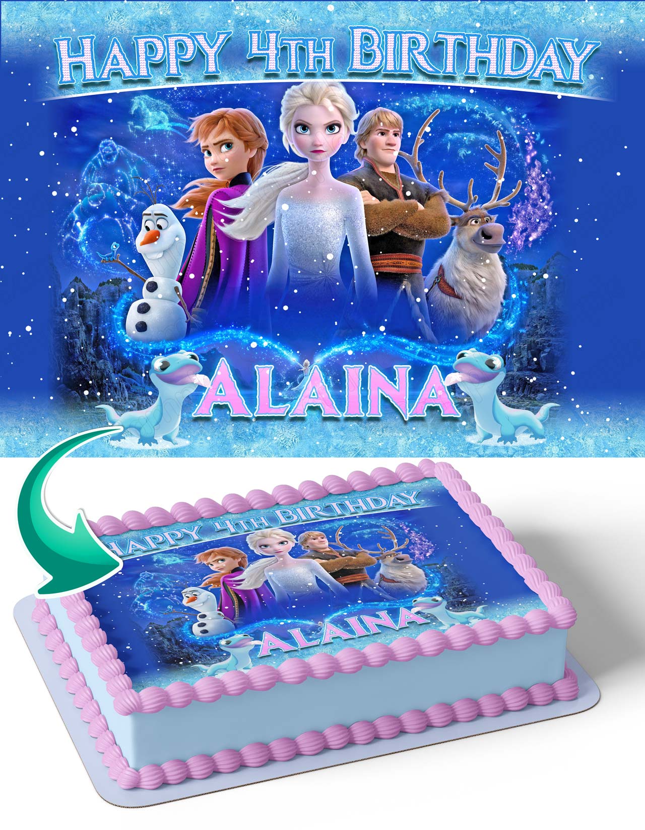 Frozen II Olaf Elsa Ana Edible Cake Toppers – Ediblecaketopper