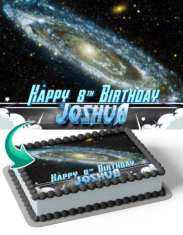 Galaxy Universe Stars Edible Cake Toppers