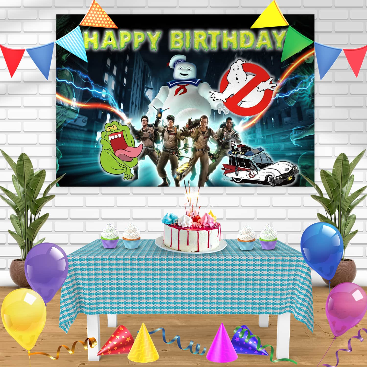 Ghostbusters Movie BB Bn Birthday Banner Personalized Party Backdrop D ...