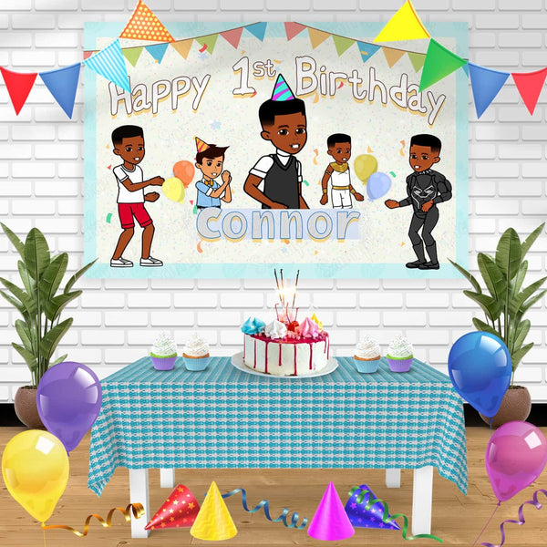 Gracies Corner Brother Boys Birthday Banner Personalized Party Backdrop Decoration