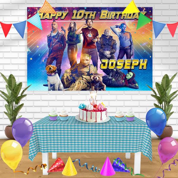 Guardians of the Galaxy Vol 3 Bn Birthday Banner Personalized Party Backdrop Decoration