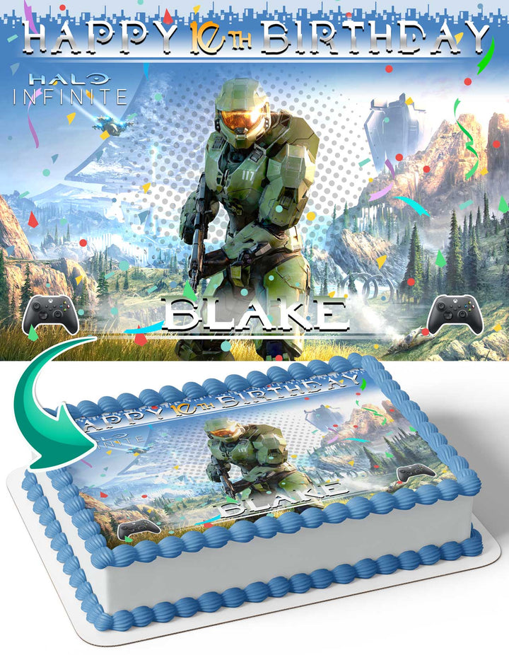 Halo Infinity Edible Cake Toppers