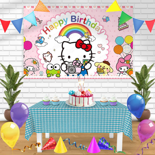 Hello Kitty and Friends PB Bn Birthday Banner Personalized Party Backdrop Decoration