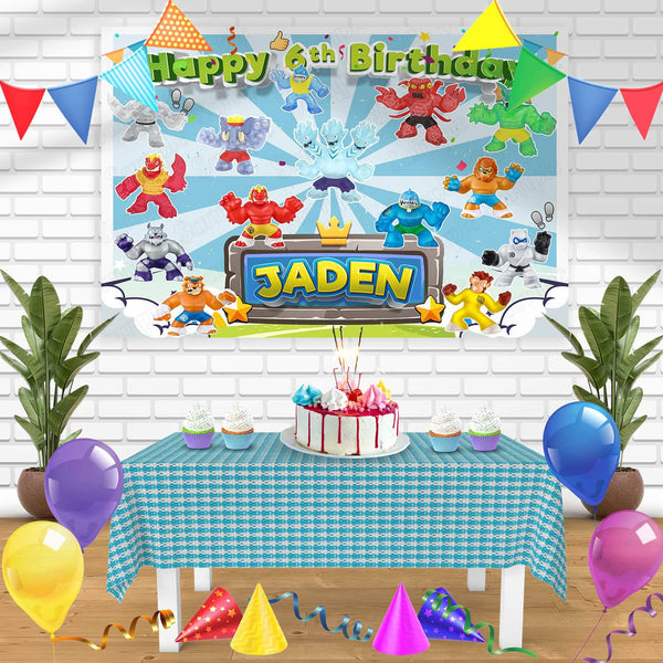 Heroes of Goo Jit Zu Toys Birthday Banner Personalized Party Backdrop Decoration
