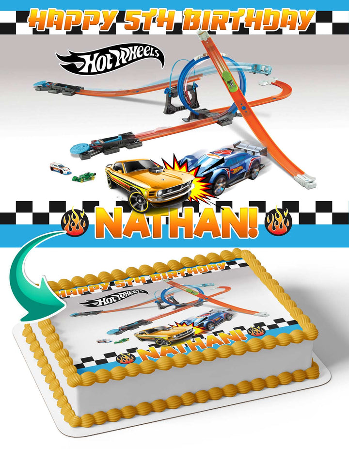 HOT WHEELS Race Car Edible Cake Toppers