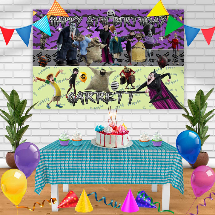 Hotel Transylvania Transformania Birthday Banner Personalized Party Backdrop Decoration