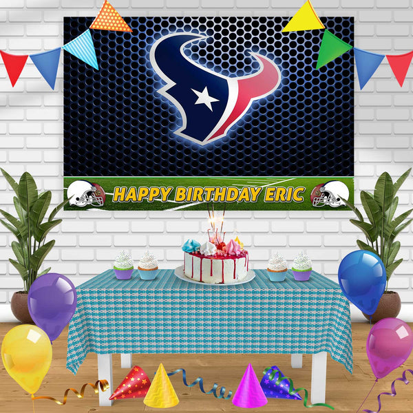 Houston Texans Birthday Banner Personalized Party Backdrop Decoration