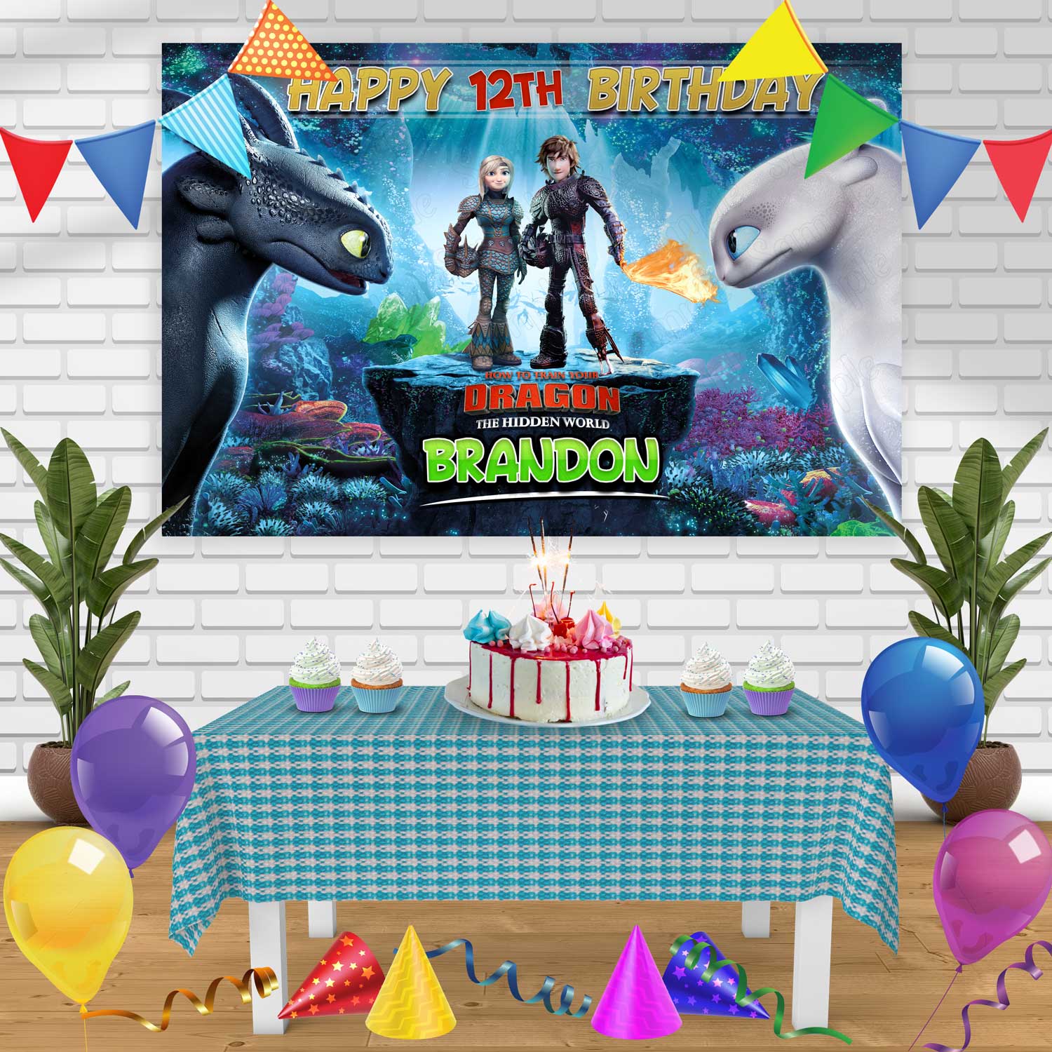 How to Train Your Dragon The Hidden World 3A Birthday Banner Personali ...