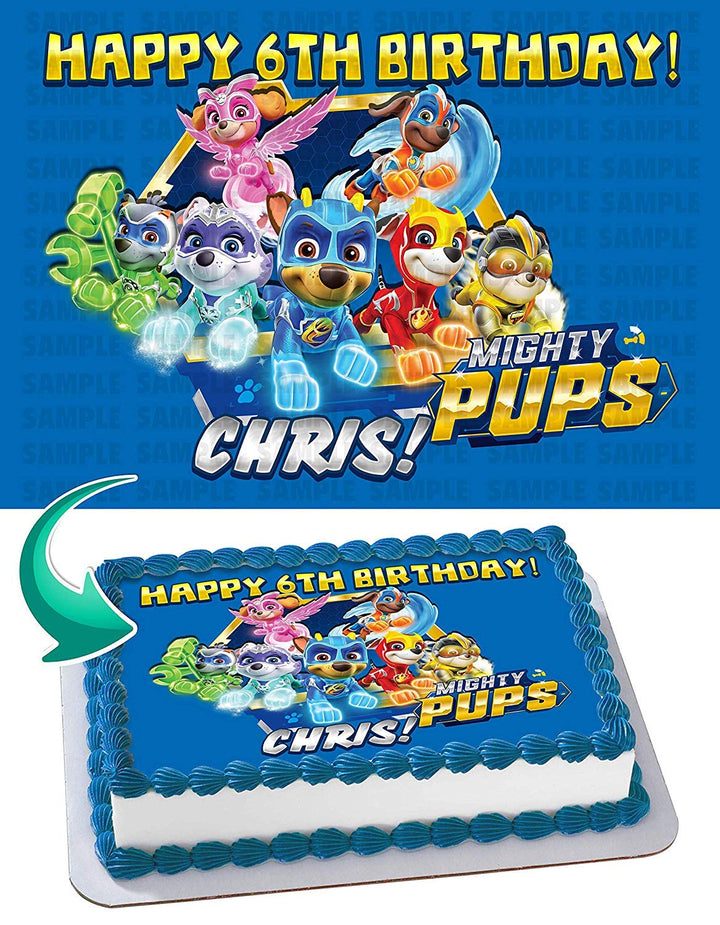 Mighty Pups PAW Patrol Edible Cake Toppers
