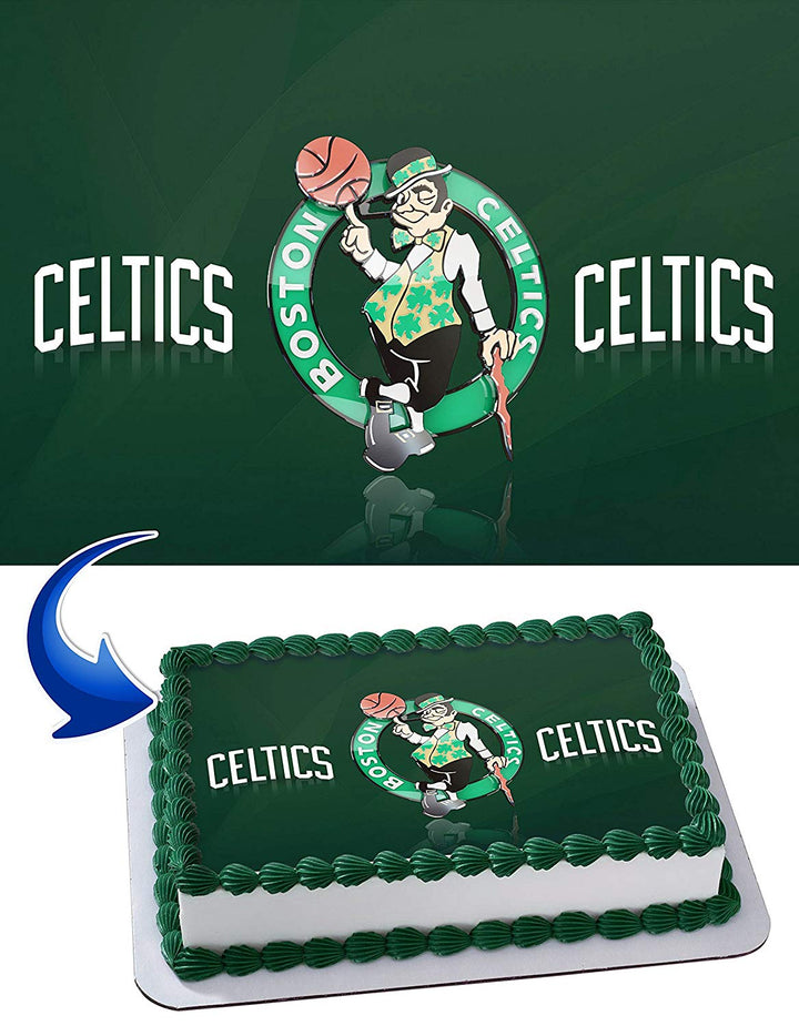 Boston Celtics Edible Cake Toppers