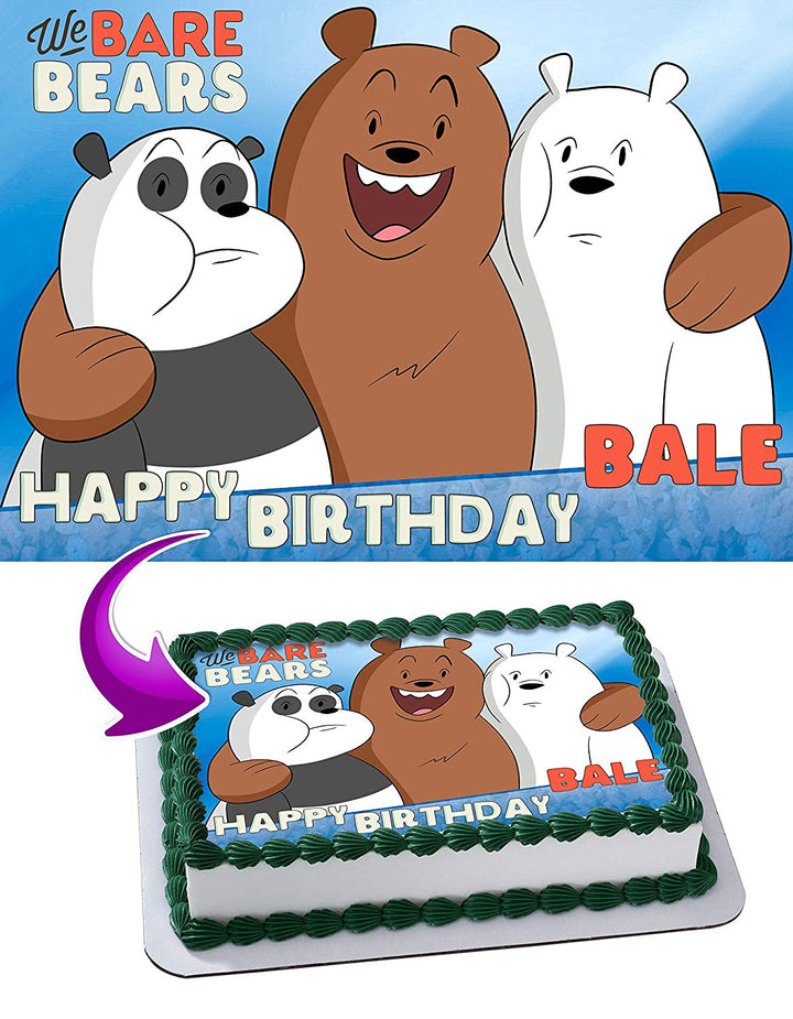 We Bare Bears Edible Cake Toppers