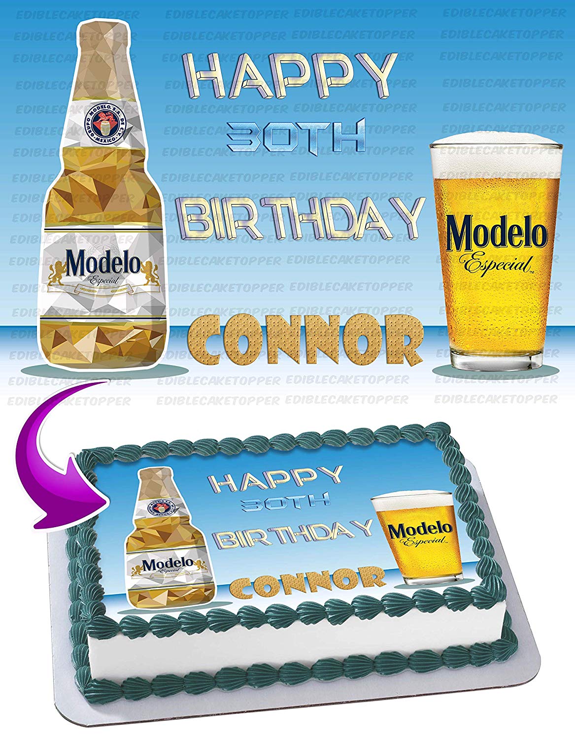 Modelo Especial Beer Edible Cake Toppers – Edible Cake Topper Corp