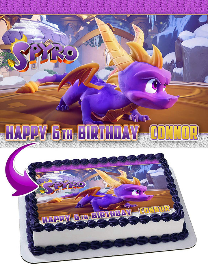 Spyro The Dragon Edible Cake Toppers