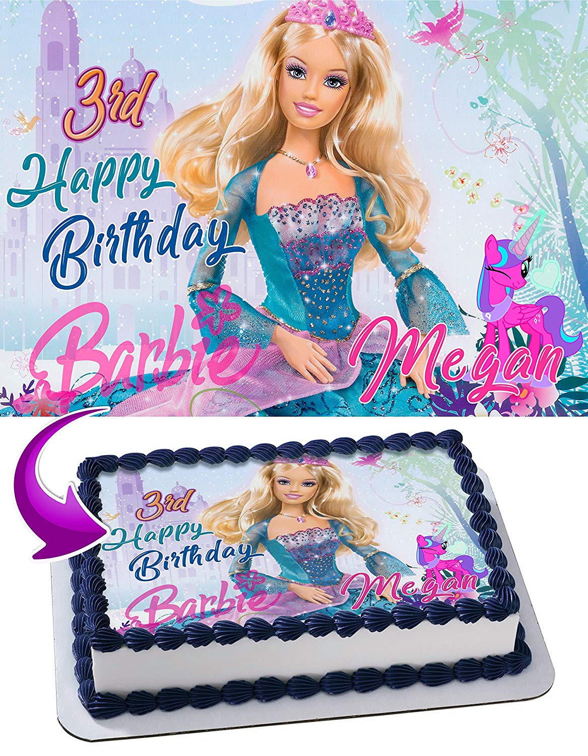 Barbie Edible Cake Toppers Ediblecaketopper
