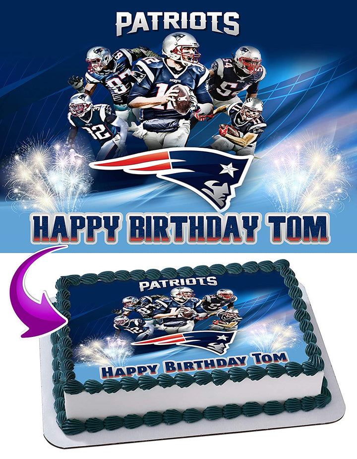 New England Patriots Edible Cake Toppers