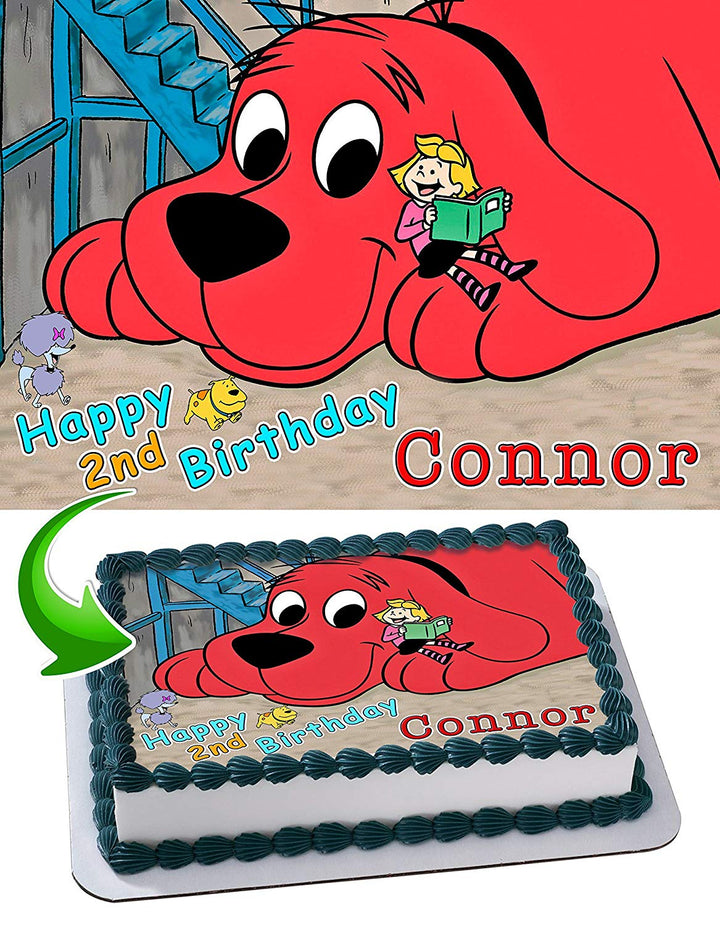 Clifford the Big Red Dog Edible Cake Toppers