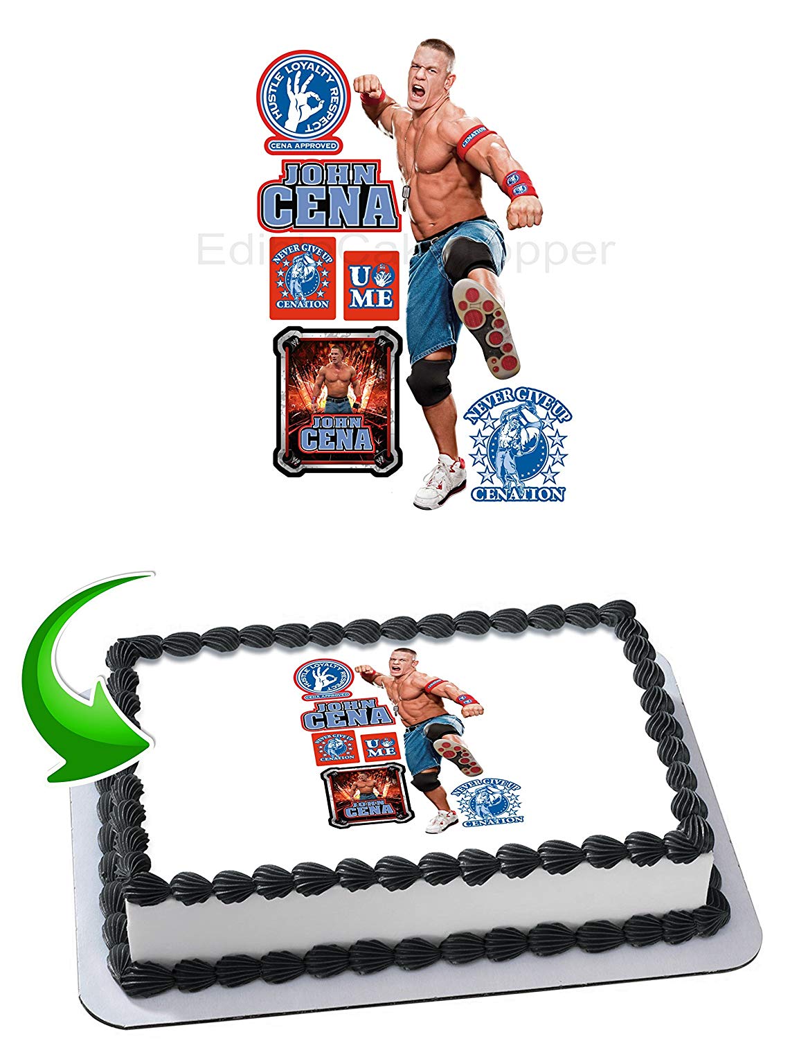 John Cena WWE Edible Cake Toppers – Ediblecaketopper