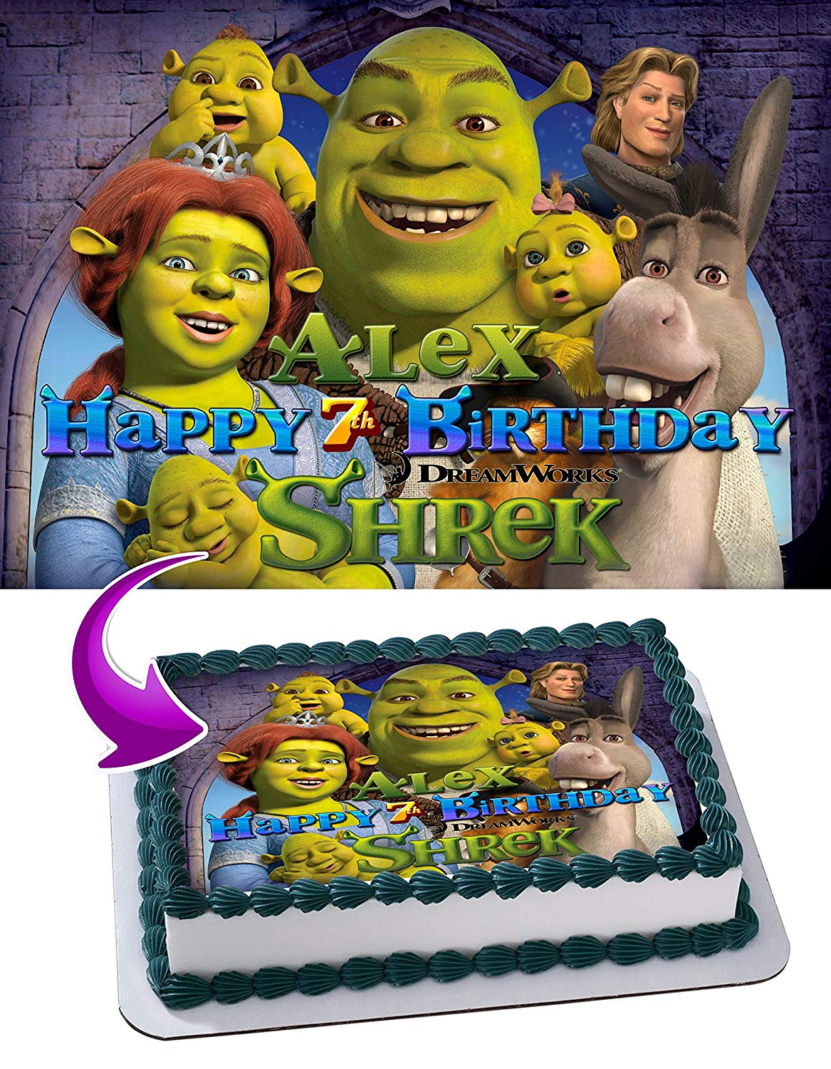 Shrek Fiona Edible Cake Toppers – Ediblecaketopper