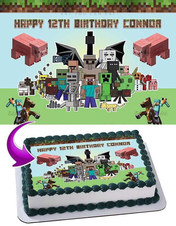 Minecraft Edible Cake Toppers – Ediblecaketopper